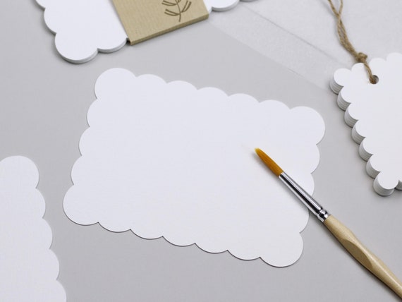 Blanko Postkarten aus Aquarellpapier mit großem Bubble Wellenrand zum Selbergestalten