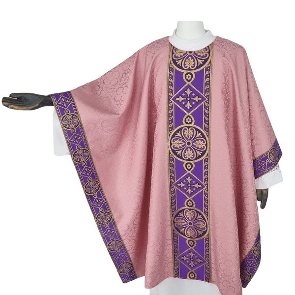 Monastic Gothic chasuble with stole