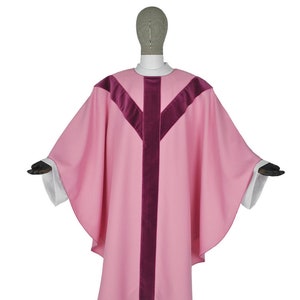 Semi-Gothic chasuble with stole available in all liturgical colors