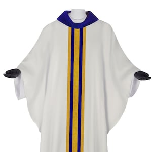 Marian Gothic Chasuble decorated of high-quality ribbon on velvet