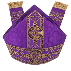 Mitria vescovile disponibile in tutti i colori liturgici