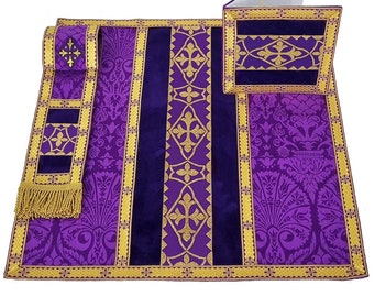 Burse, maniple and chalice veil