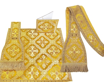 Roman Stole, Burse, Maniple and Chalice veil