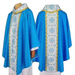 Gothic Chasuble with brocade orphreys