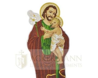 Embleem geborduurde liturgische appliqué Sint-Jozef