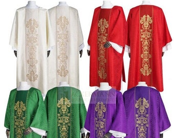 Set of 4 Gothic Dalmatics with deacon stoles