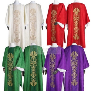 Set of 4 Gothic Dalmatics with deacon stoles