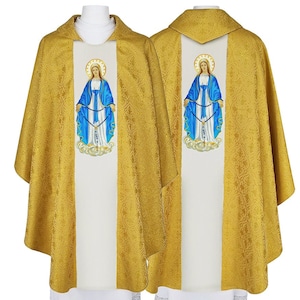 Marian Gothic chasuble Our Lady of the Rosary