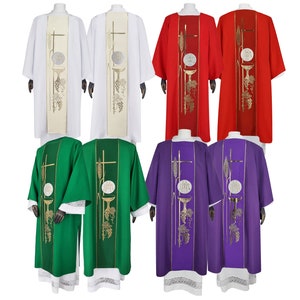 Set of 4 Gothic Dalmatics with deacon stoles