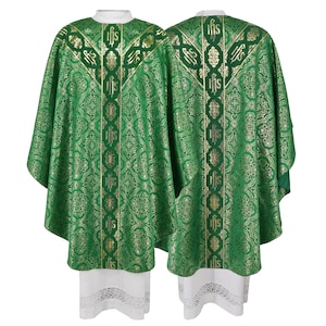Halbgotische Chasuble mit Stola in allen liturgischen Farben erhältlich