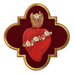Embroidered liturgical Applique Heart of Joseph
