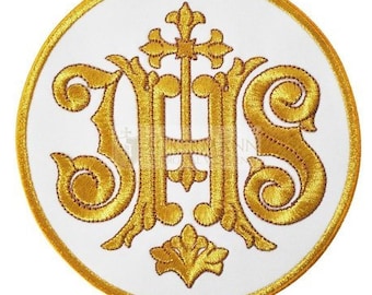 Emblem Embroidered liturgical Applique IHS