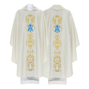 Marian Chasuble vestment with stole