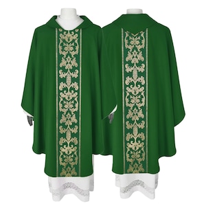 Gothic chasuble vestment with stole available in all liturgical colors