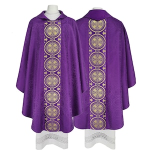 Gothic chasuble vestment with stole