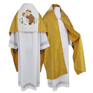 Humeral veil with embroidered Saint Anthony of Padua