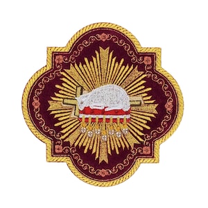 Emblem Embroidered liturgical Applique Lamb of God