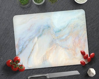 Glass Chopping Board, Glass Cutting Board, Rectangle Chopping Board, Cheese Board Serving Board, Engagement Gift, Unique Mother's Day Gift