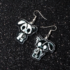 BUNNYBOOP Black Bad Bunny Acrylic Earrings Gift