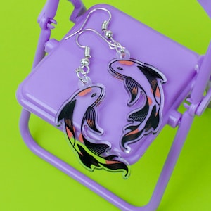 BUNNYBOOP Koi Fish Earrings - Cute Acrylic Aesthetic Jewelry