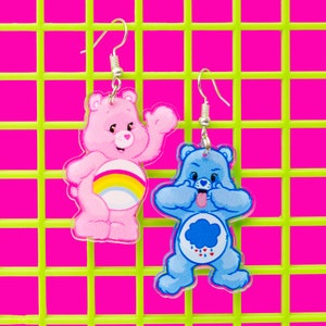 Care Bears Acrylic Dangle Earrings: Rainbow Cloud Earrings