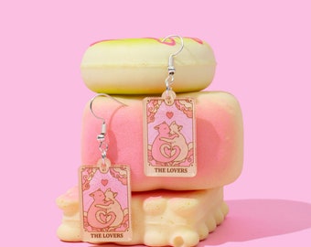 Cute and Funny Earrings for Couple Lovers Tarot Card Earrings - Summer Jewelry  Gift by BUNNYBOOP