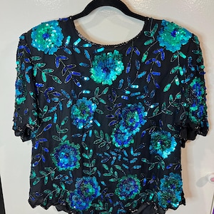VTG Colorful Sequin Top 2X