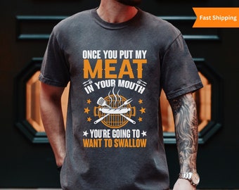 Meat Smoker Gift, BBQ Lover Shirt, Funny Chef Tee For Dad, Grilling Gifts For Fathers Day, Comfort Colors Barbecue Essentials Husband Gift