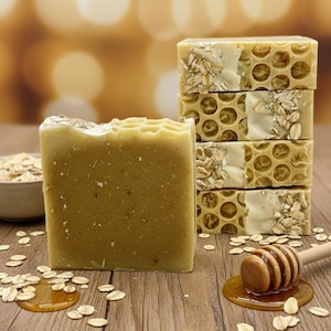 Gluten Free Oatmeal Honey Soap | Unscented Cold Process Bar