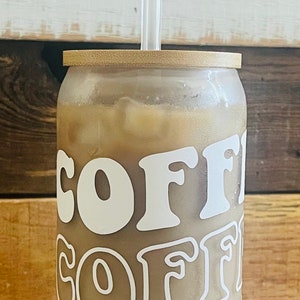 Kaffee Bambus Glas Tasse