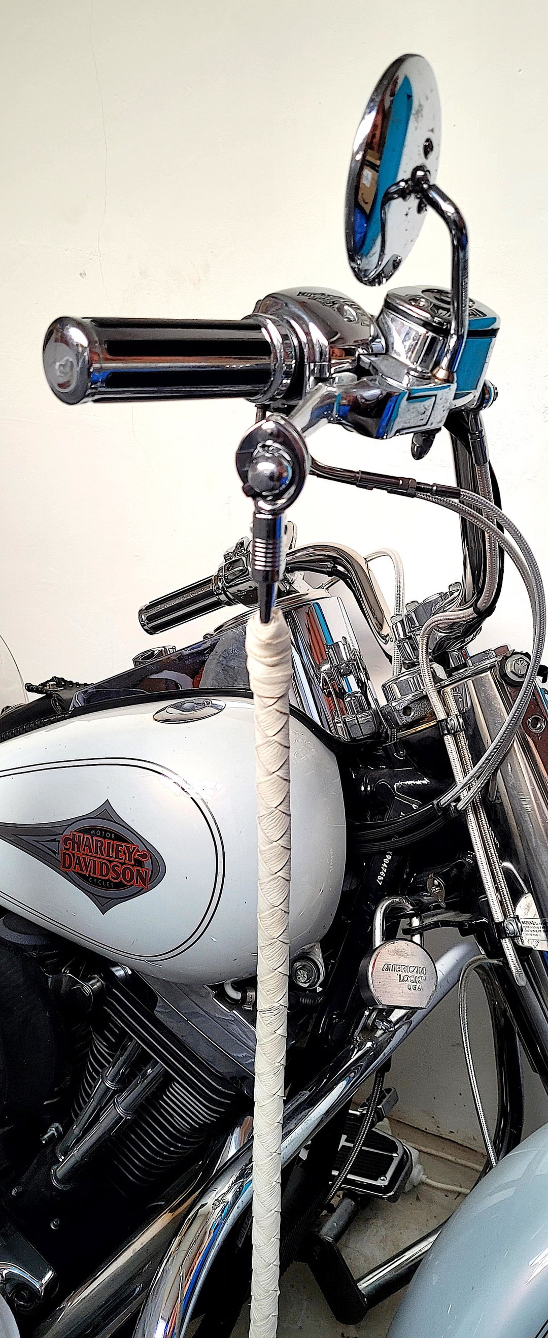 White Leather Biker Whip Whips Etsy
