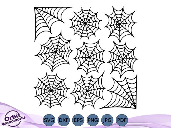 Spider Web SVG Bundle, Scary Spider Web, Halloween Spider Web Cut File, Spooky Web Clipart, DIY Crafts, Vector File, Cricut