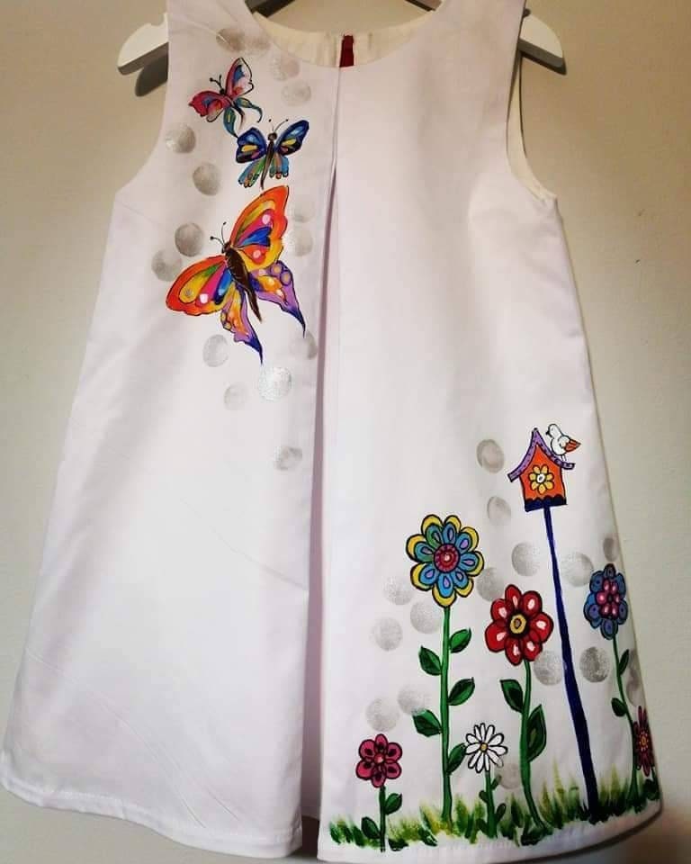fabric painting designs on dresses 280 Fabric painting ideas