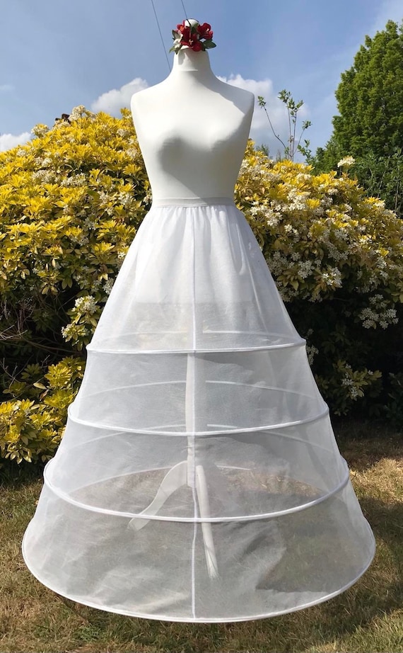 4 Hoop A Line Wedding Bridal Dress Bridesmaid,party, Prom, Ballgown  Petticoat Full Slips Underskirt, Crinoline, UK Size 4-14, UK Stock -   Canada