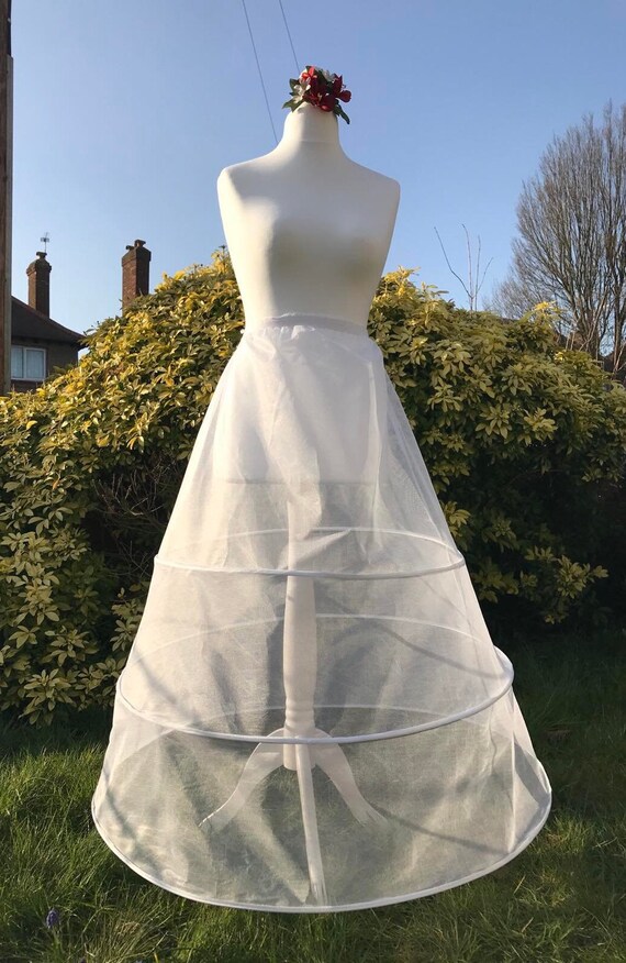 3 Hoop A Line Wedding Bridal Dress Bridesmaid party Prom