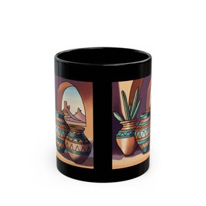 Tasse de navires du désert du sud-ouest de Zazzle.be Liste d'envies Vous avez des idées ? Tasse à café noire en céramique