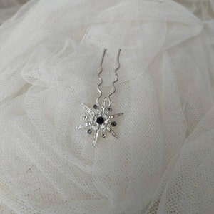 Hemelse bruidsoorbellen met kristallen sterren, perfect voor een winter of kerstbruiloft. Handgemaakte sieraden cadeau voor haar. afbeelding 8