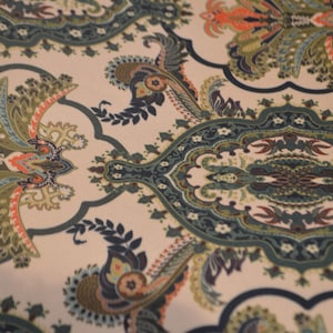 Floral Paisley Print Fabric: Microfiber Sewing Material