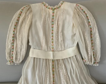 70s Gina Fratini Cotton Voile Maxi Dress. Size Small - 32