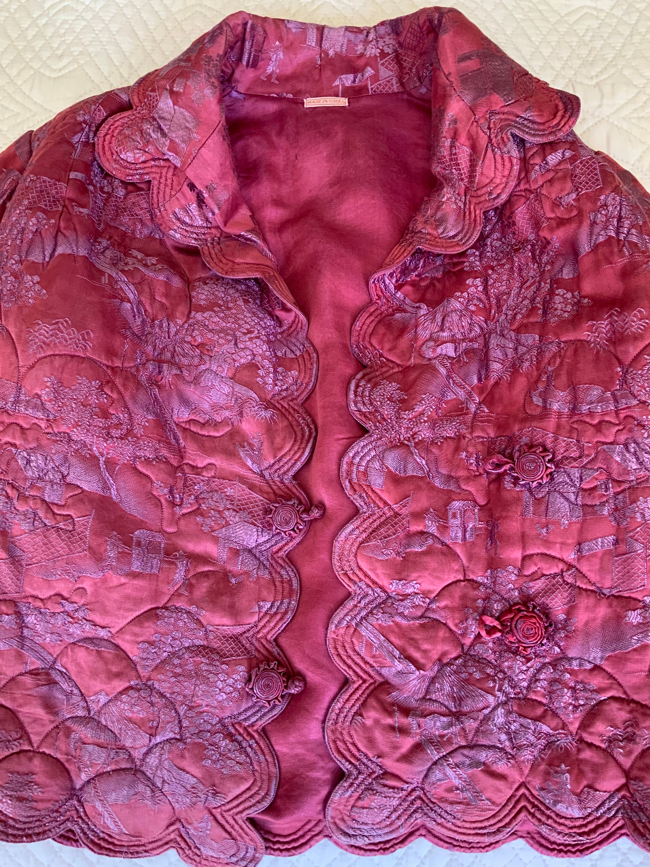 Rare Antique Vintage Chinese Silk Evening Boudoir Jacket Rare Antique Vintage Chinese Silk Evening Boudoir Jacket