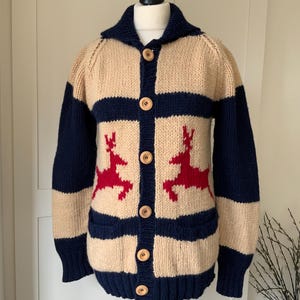 Navy Womens Cowichan Sweater - Etsy