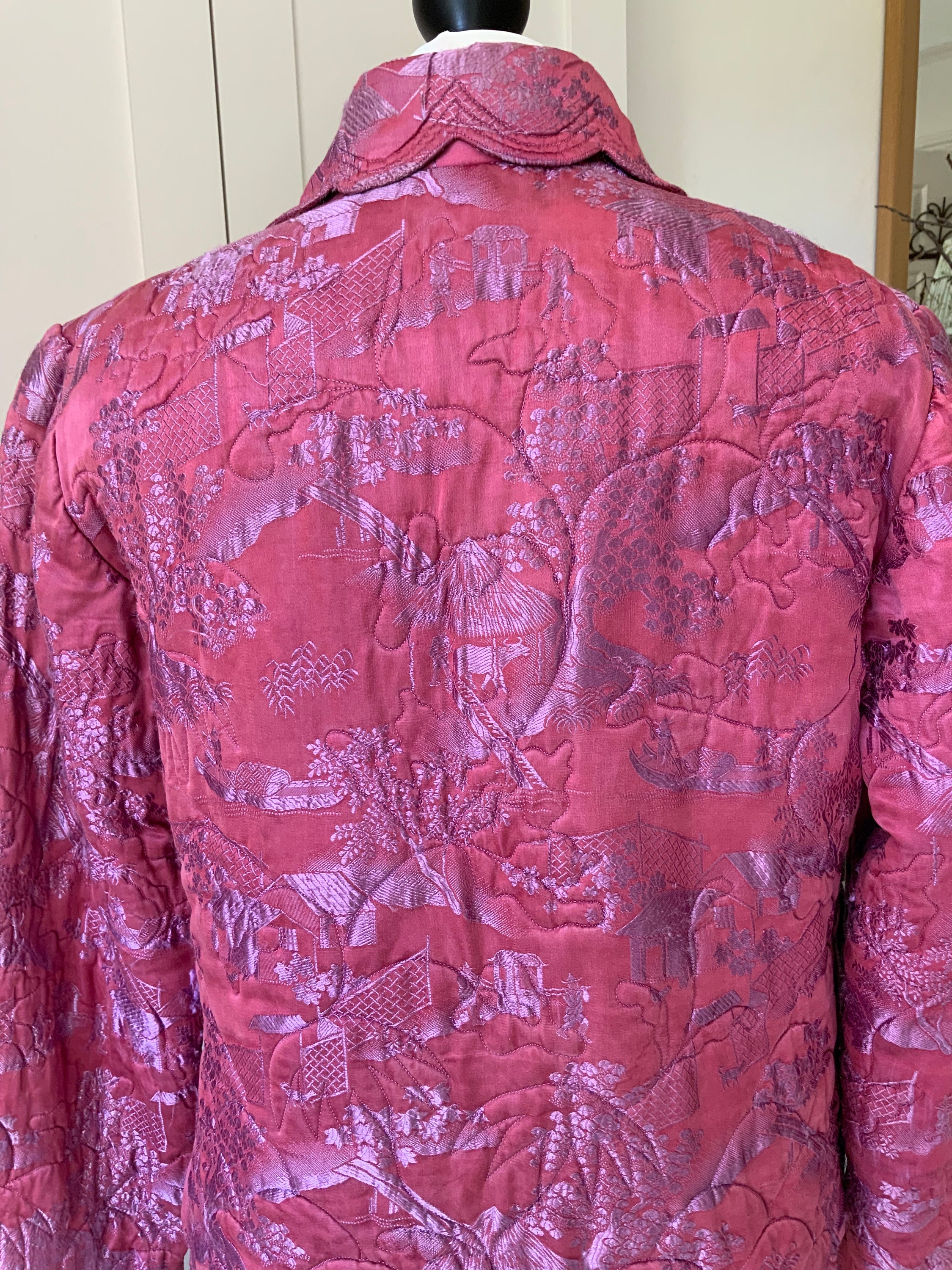 Rare Antique Vintage Chinese Silk Evening Boudoir Jacket Rare Antique Vintage Chinese Silk Evening Boudoir Jacket