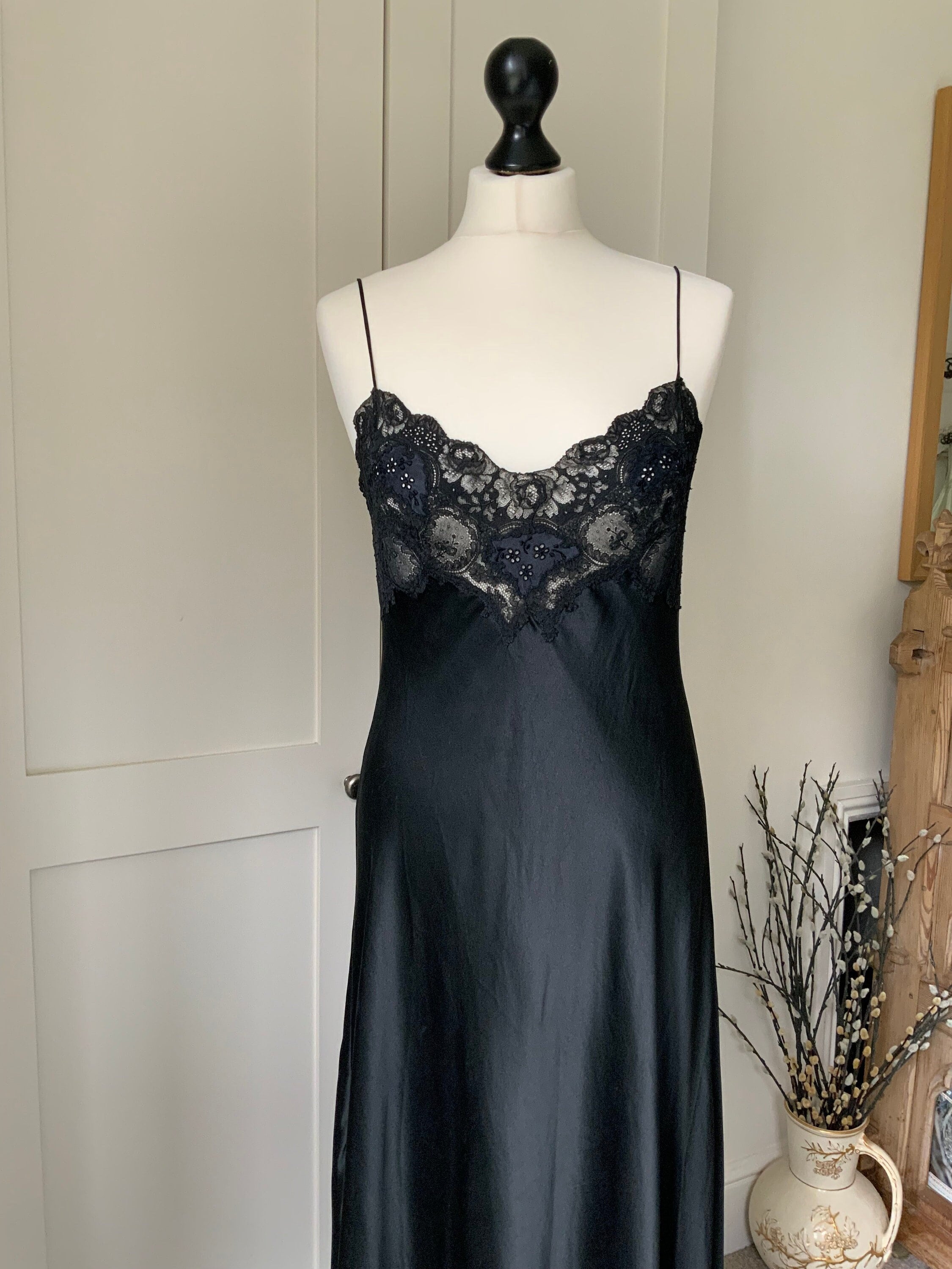 Black Silk Nightgown 