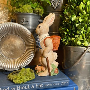Floyd & Andy. Chalkware bunny and squirrel