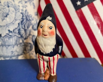 2.5” Tall Patriotic Chalkware Gnome