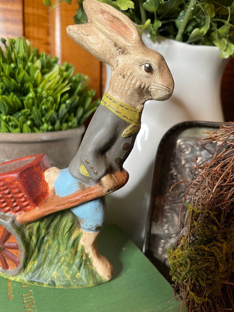 Travelin’ Man. Chalkware Rabbit/bunny. Spring/easter - Etsy