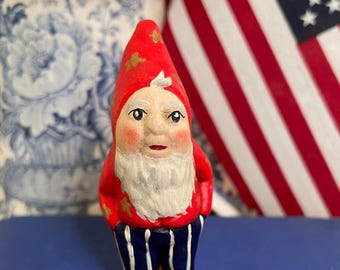 2.5” Tall Patriotic Chalkware Gnome