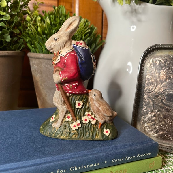 Cherry Festival. Chalkware Rabbit/Bunny. Patriotic. Spring/Summer