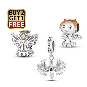 Cross Faith Dangle Charm, Pandora Charm, Angel Wings Charm for Pandora Bracelet, Sterling Silver Charm, Women Jewelry, Mother&#39;s Day gift