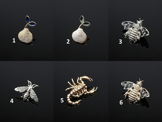 Bee Scorpion Pearl Eagle Brooch For Men, Suit Shirt Jacket Collar Pin, Gifts For Man, Men's Jewellery Accessory Wedding Groomsmen